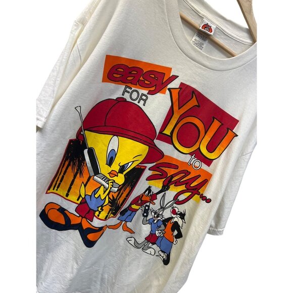 Looney Tunes Vintage 90's Easy for You to Say Tweety T-Shirt - Picture 1 of 6